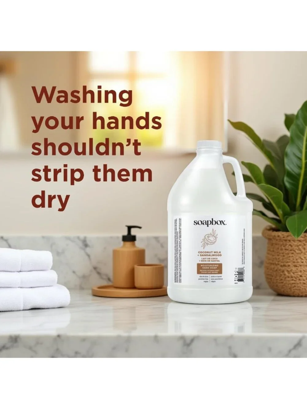 Coconut Milk & Sandalwood Liquid Hand Soap Refill - 1 Gallon, Gentle Cleanser